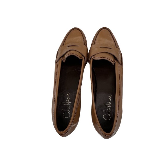 Cole Haan Tan Patent Nike Air Penny Loafers Size 8 Women's - Picture 5 of 10